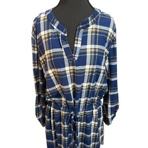 Bobbie Brooks Blue and White Plaid Mini Dress